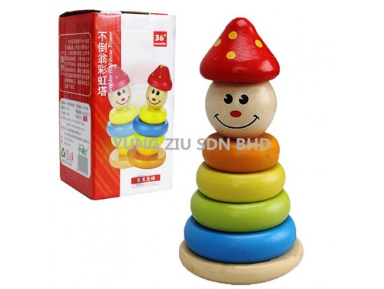 XJY-2006#TUMBLER RAINBOW TOWER WOODEN TOY